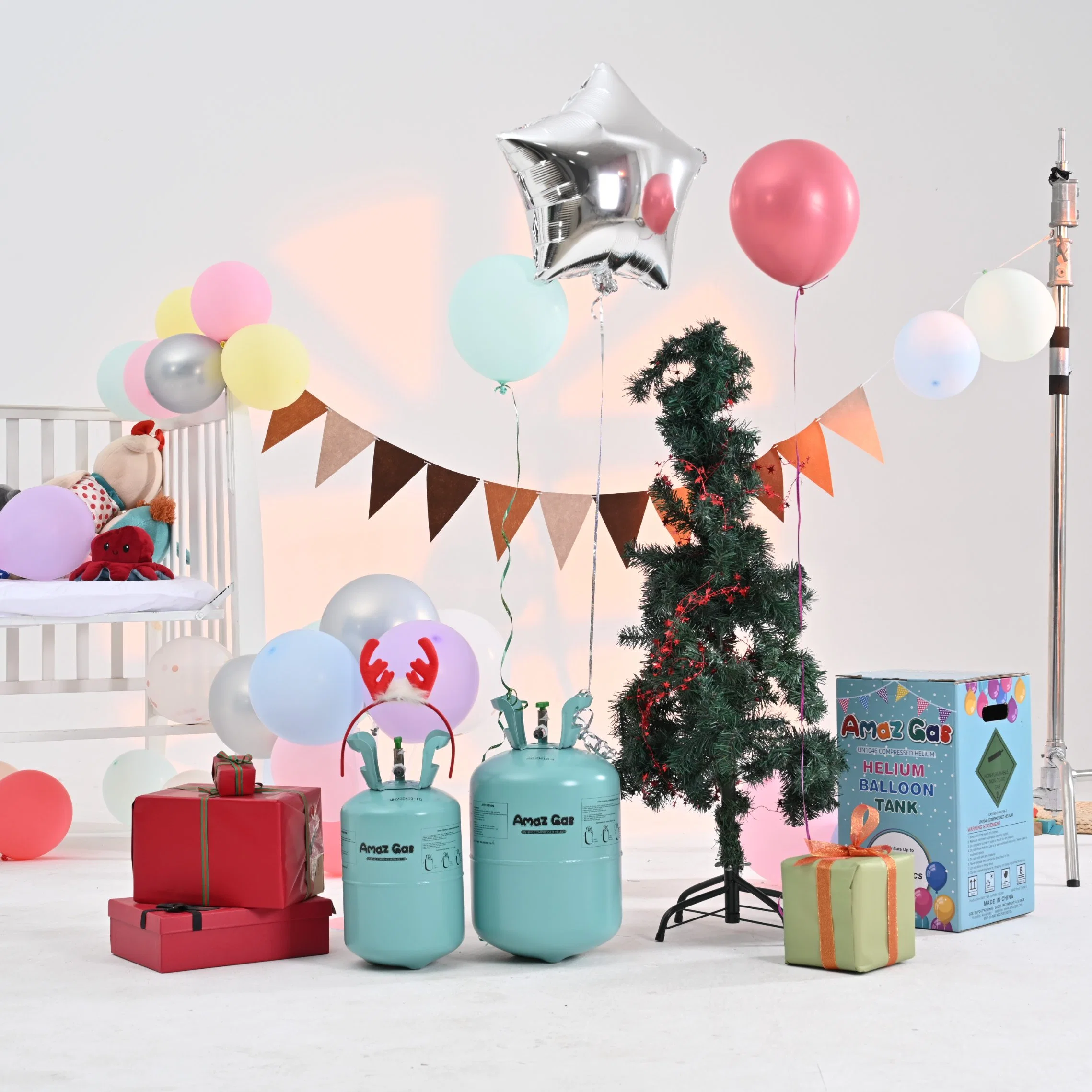 Ec-13 Ec-22 Disposable Helium Gas Tank 13.6L Balloon Helium Gas Cylinder for Party Decoration