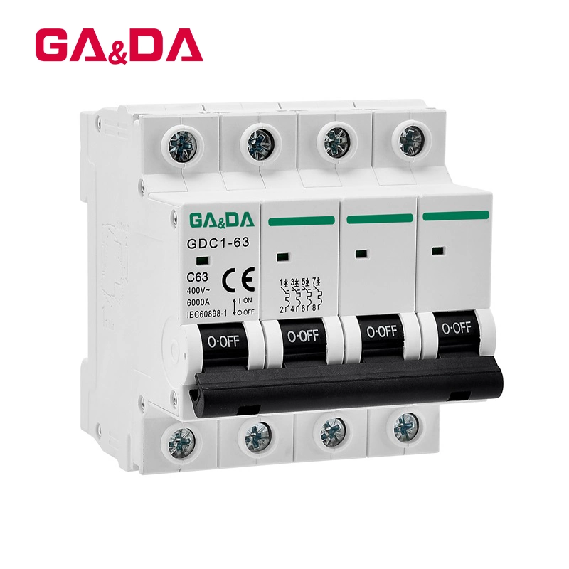 4 Polo AC MCB Home Automation 63A 4,5ka CE y. RoHS