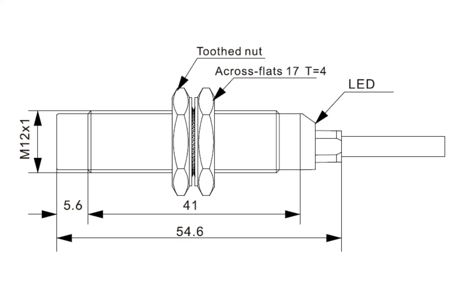 M12 Induktiver Sensor für Drehzahlüberwachung