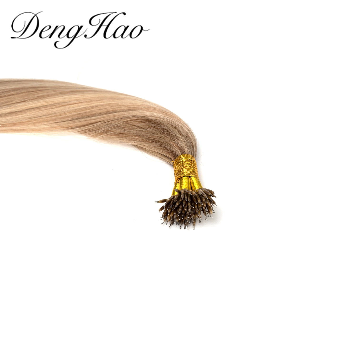 Blonde Double couleur noyer vierge 100 % de l'homme Remy Hair Extensions de cheveux Nano anneau