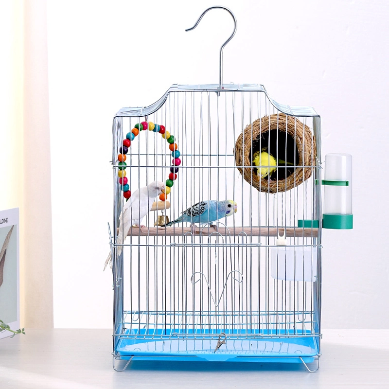 Wholesale/Supplier Price Bird Folding Cage with Wooden Stand and Removable Tray Blue Green Pink