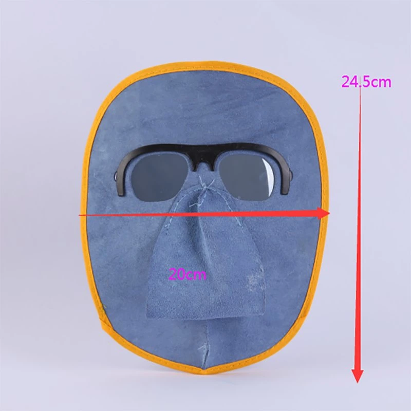 Leather Suede Full Face Welding Mask