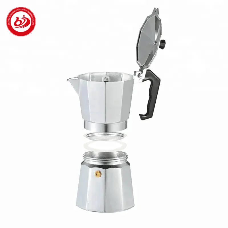 Taça de café expresso de estilo italiano clássico em alumínio Moka Pot 2 Café expresso italiano Pot de café expresso CUPS mA Moka