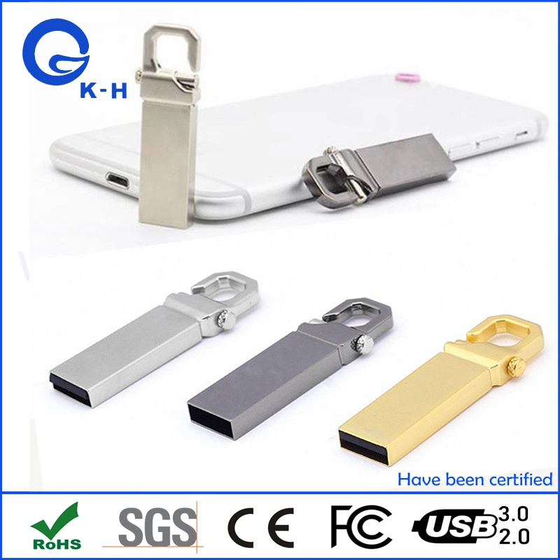 Mini USB 2.0 Flash Drive de metal de 16GB Memorias Pendrive