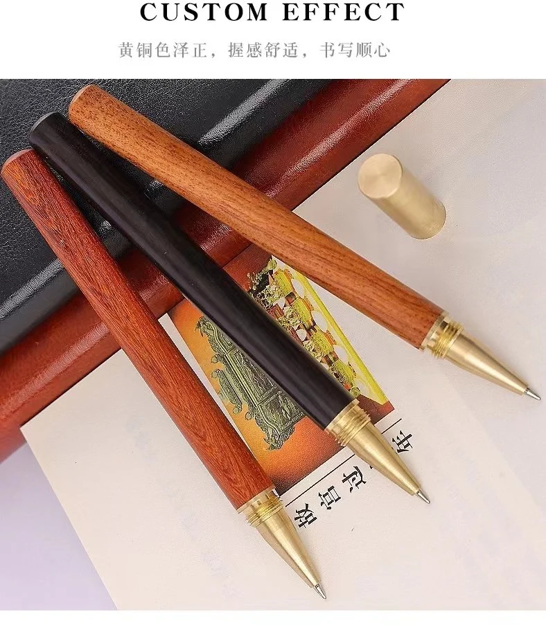 Brass Solid Wood Pen Incense Sandalwood High-Grade Gift Pen