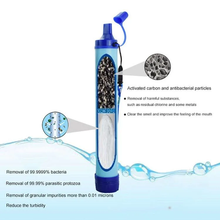 Personal 1000L Mini UF Camping 0.01 Micron Outdoor Survival Kit Emergency Water Straw Filter