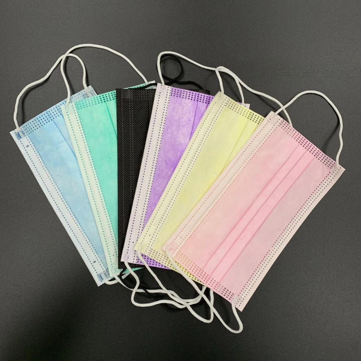 Colorful Disposable Non Woven Face Mask 3ply Earloop