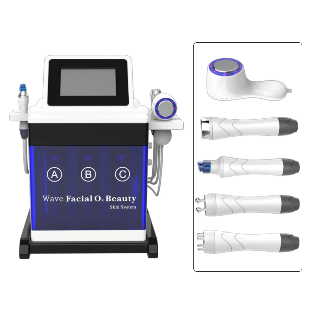 Portable RF Beauty Machine Hydro Dermabrasion Bio Ultrasound RF Vacuum Therapy Salon Equipment for Deep Cleaning Skin Tightening