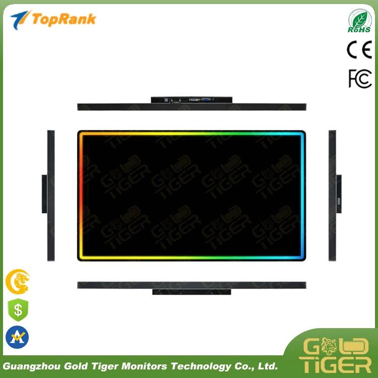 Hot Selling 27 Inch Pcap Capacitive 10 Point Touch Screen Monitor Metal Frame Wall Embedded Mount LCD Display