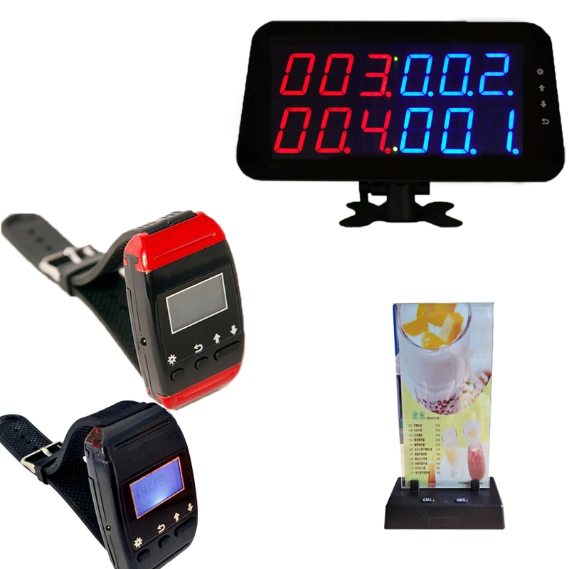 Drahtloses Anrufsystem Koqi Uhr Handgelenk mit Display und Taste