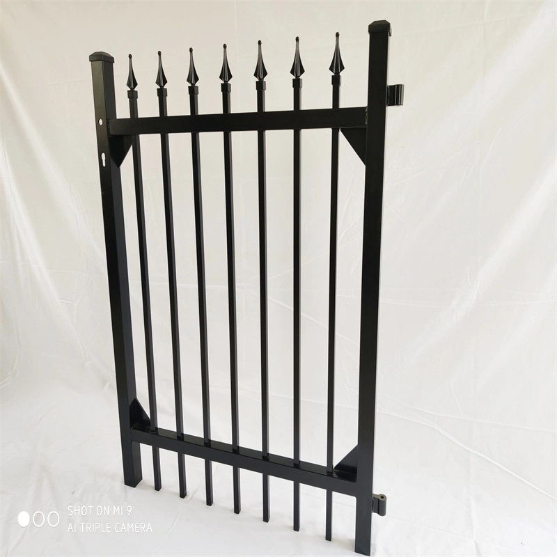 Fancy Aluminum Fence Easily Assembled Custom 6 FT 3 Rail Flat Top Aluminum Fence Panels