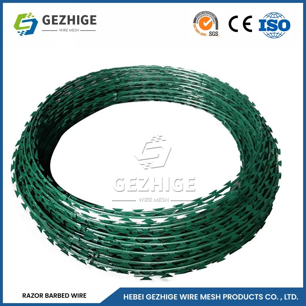 Gezhige Electro galvanisée barbelés usine 15 mm longueur d'aiguille lame Barbelés fil de Fence Chine beau fil de Razor Baber