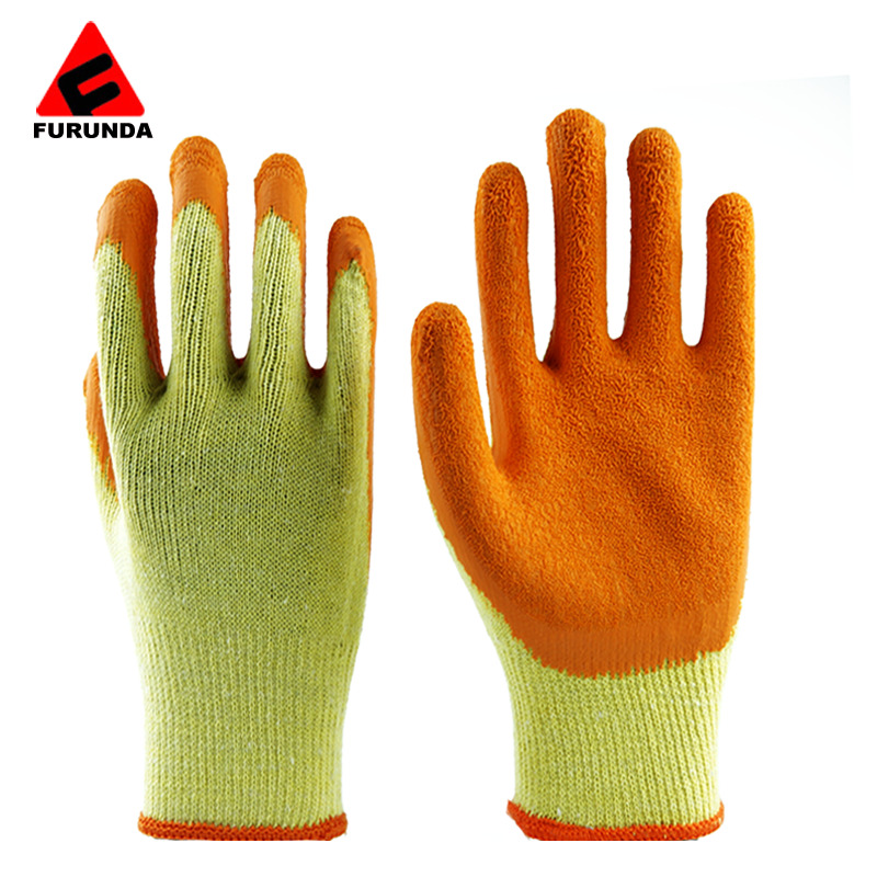Industrial Safety Wrinkle Latex Hand Protective Wholesale/Supplier Construction Anti Slip Grip Heavy Duty Latex Coated Working Gloves