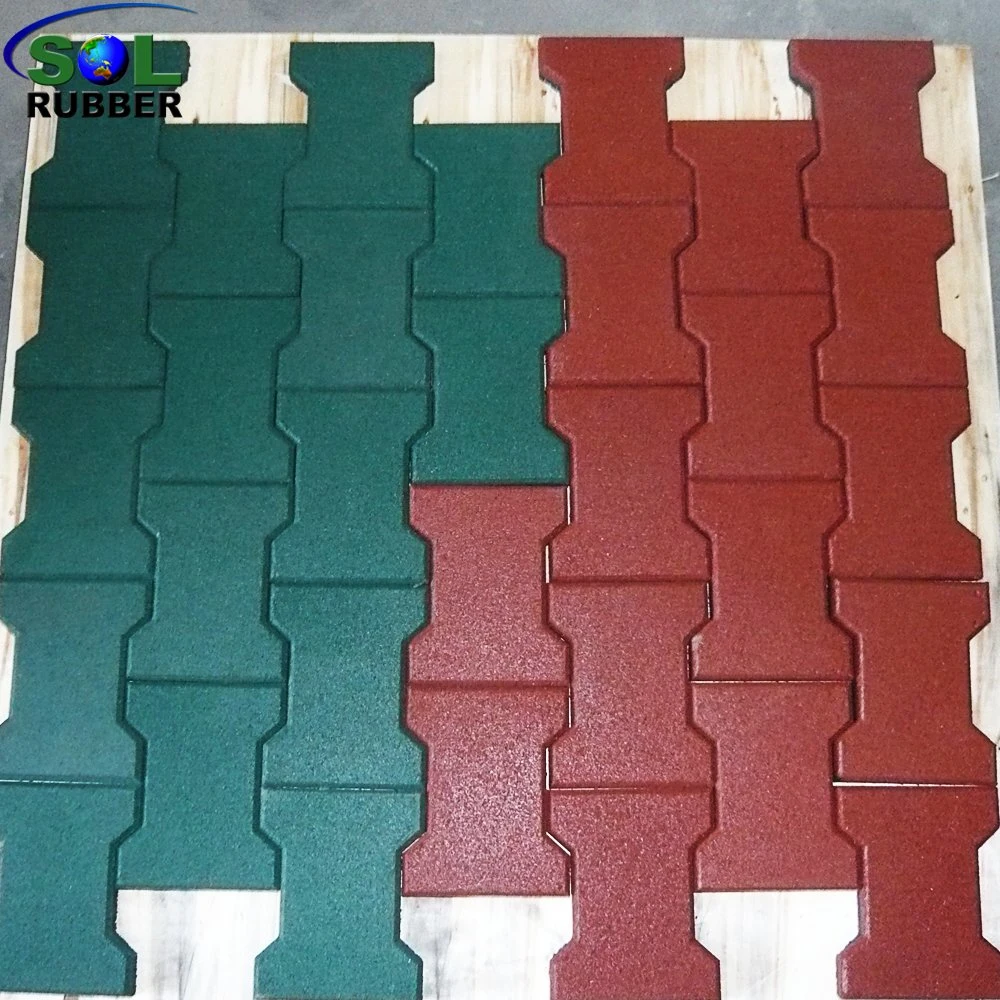 Sol Rubber Colorful Horse Floor Dog Bone Rubber Paver Tiles