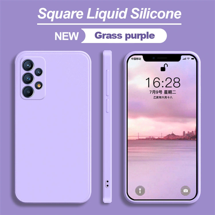 Anti-Drop Square Liquid Silicone Mobile Phone Case for Samsung Galaxy A52 5g/Samsung Galaxy A32 5g/A12 5g