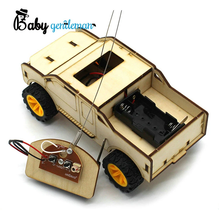 Juguete Educativo creativo DIY Kit modelo de coche de carreras de madera para niños Z04054G