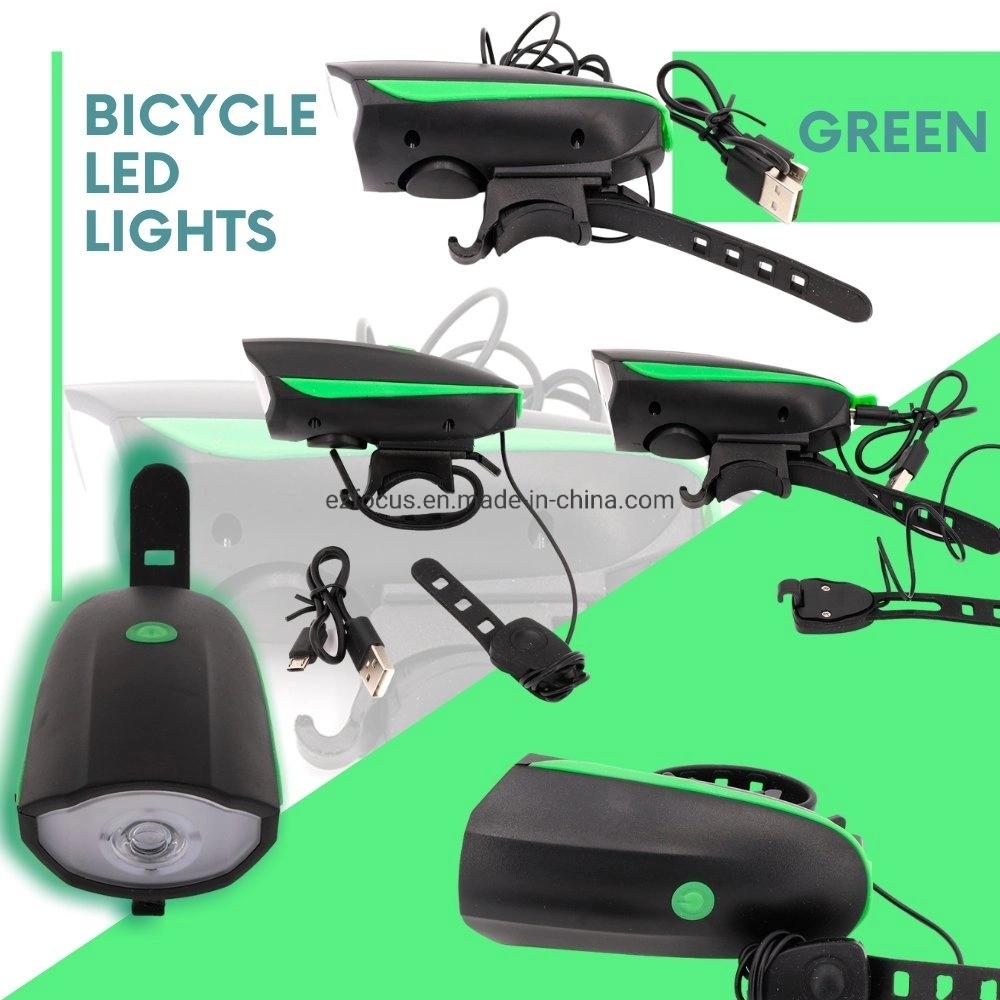 2 in 1 LED Bike Light with Electric Bell Trembler Buzzers Horn Switch Cycling Bicycle Lamp, Cycling Headlights Wyz14473