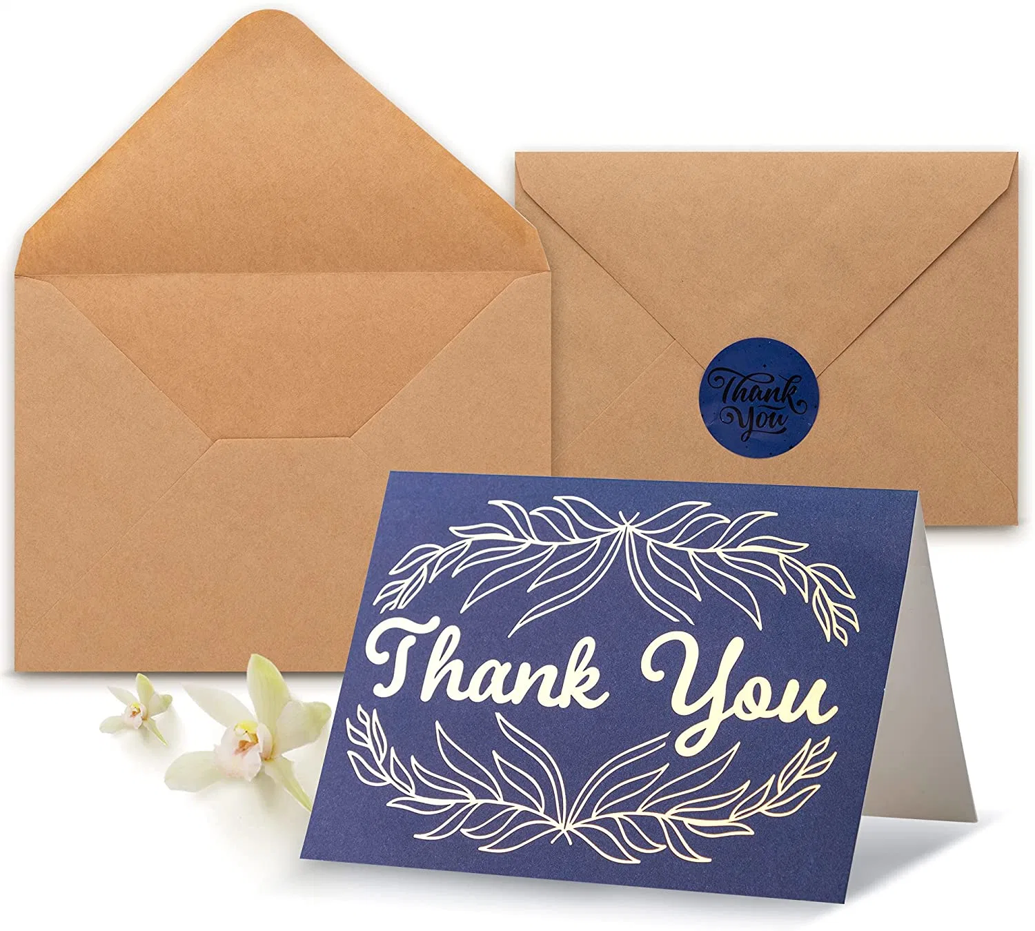 Kraft Paper Greeting Card Thank You Business Cards with Your Logo