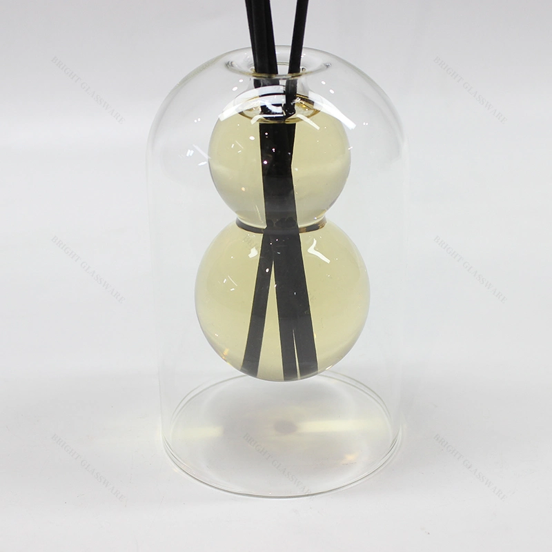 Free Sample Light Luxury Double Layer Borosilicate Glass Diffuser Bottle