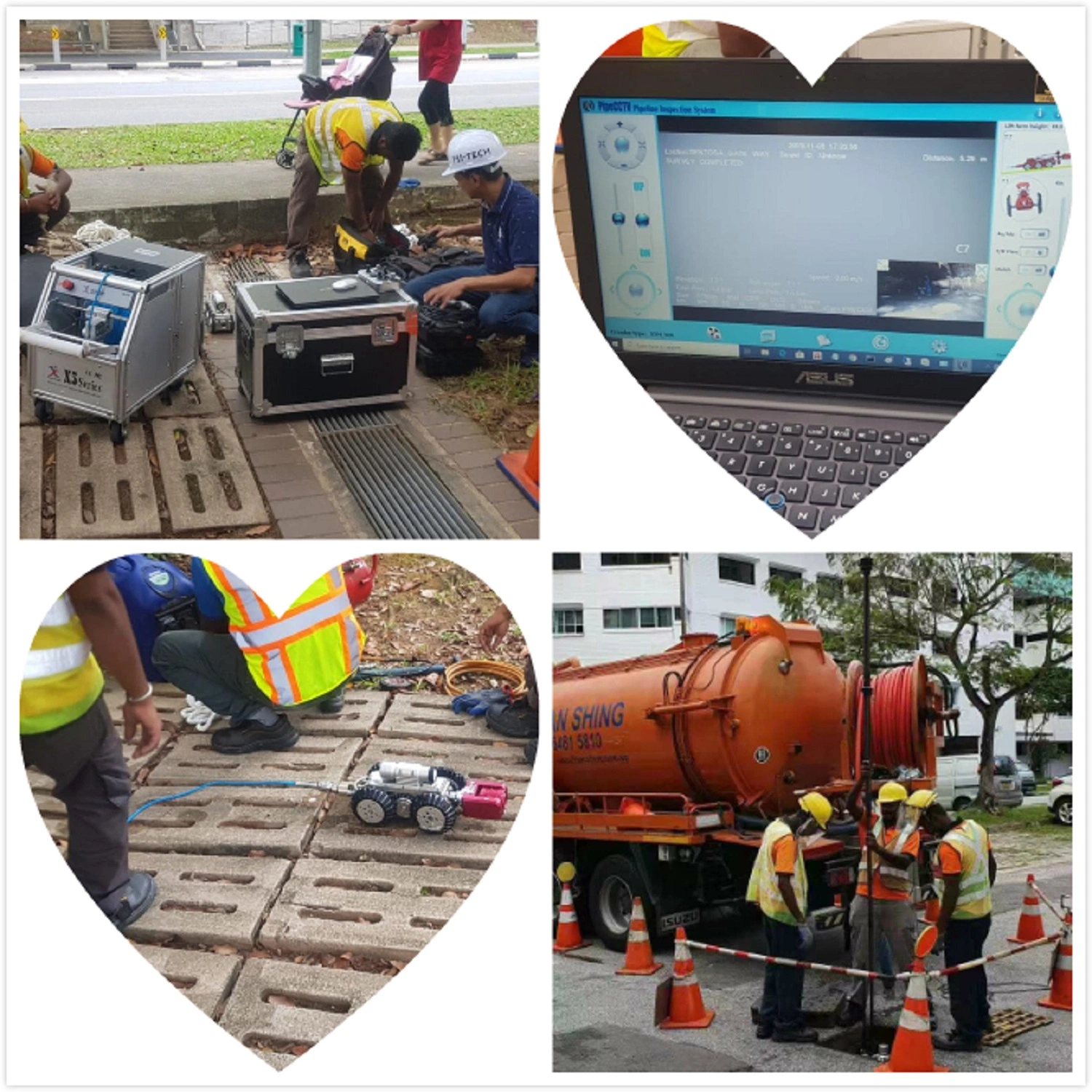 Prueba de agua de alcantarillado de CCTV tubo lateral de la Cámara de inspección vídeo de alta definición