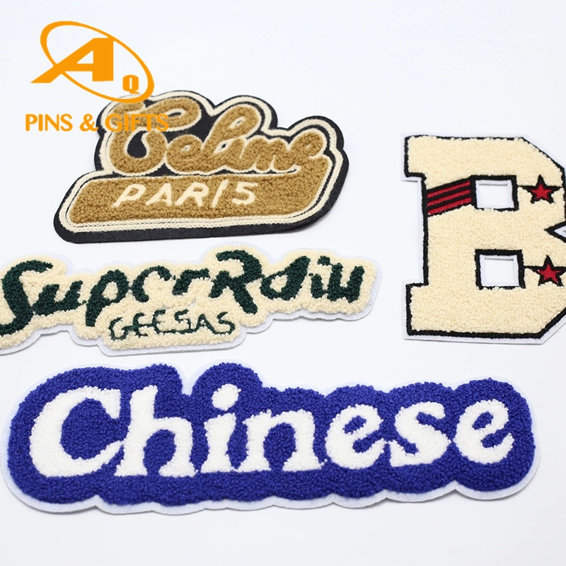 3D Chenille Embroidery Badge Iron on Towel Custom Wholesale/Supplier Large Small Chenille Patches by Antom Enterprises for Hat