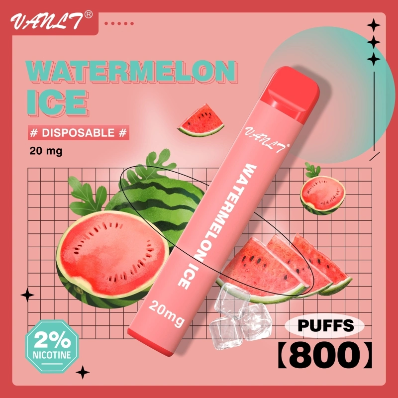 E Lf Vanlt Puffy Disposable/Chargeable Pod Device E Cigarettes 800 Puffs Watermelon Ice 350mAh Battery 2ml Prefilled Cartridge Vape Stick Pen Vs Puff Bang