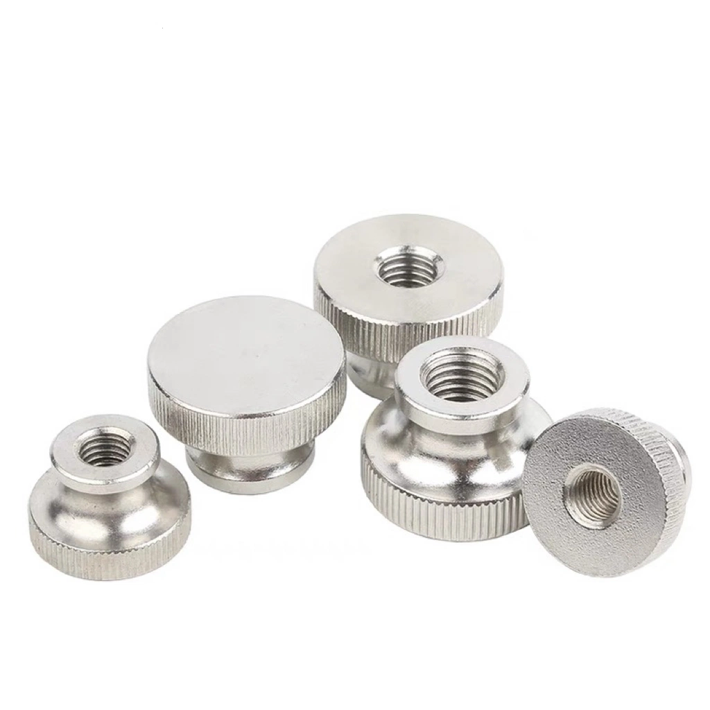 M3 M4 M5 M6 Stainless Steel Large Flat Head Shoulder Hand Nut Step High Head Knurled Thumb Nut