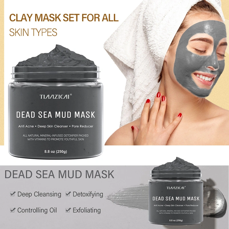 Skin Care Beauty Pore Cleanser Facial Mud Mask for Face and Body Acne Treatment Whitening Face Clay Mask