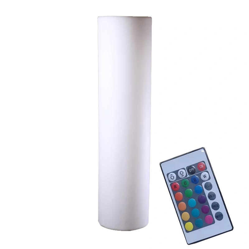 16 Colors Portable Rechargeable LED Lighting Event Pillar Lamp Round Floor Lights for Cabinets and Furniture