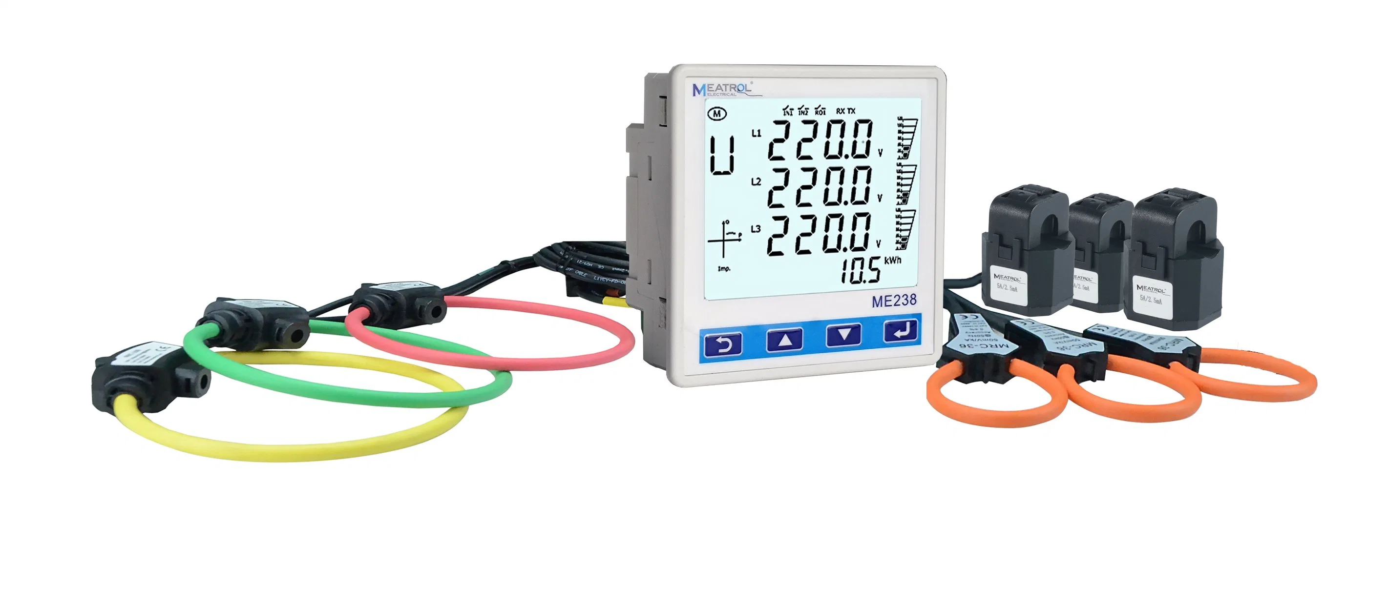 Rogowski Coil Panel Meter Modbus RTU Advanced Power Quality Analyzer Clamp Meter