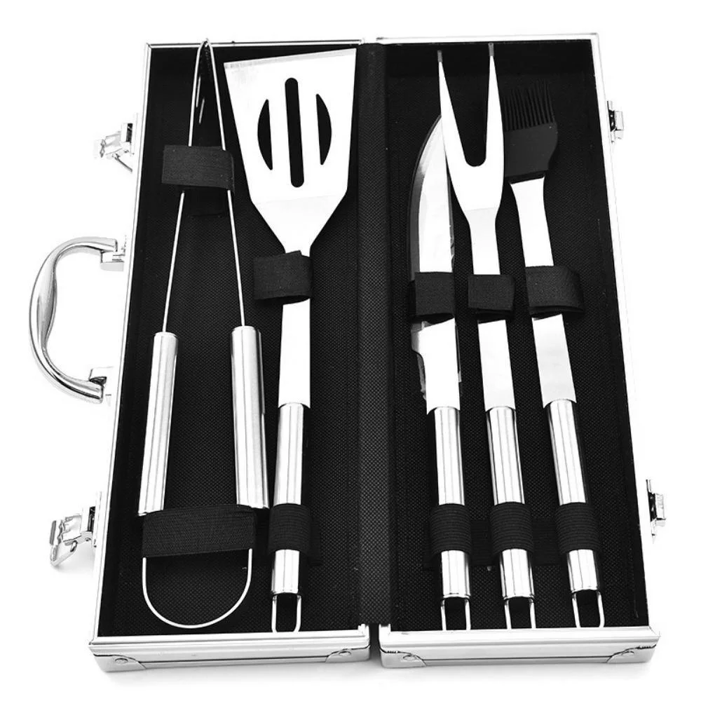 5 Pieces Heavy Duty Barbecue Tool Stainless Steel Complete Barbecue Accessory Kit Set Bl21871