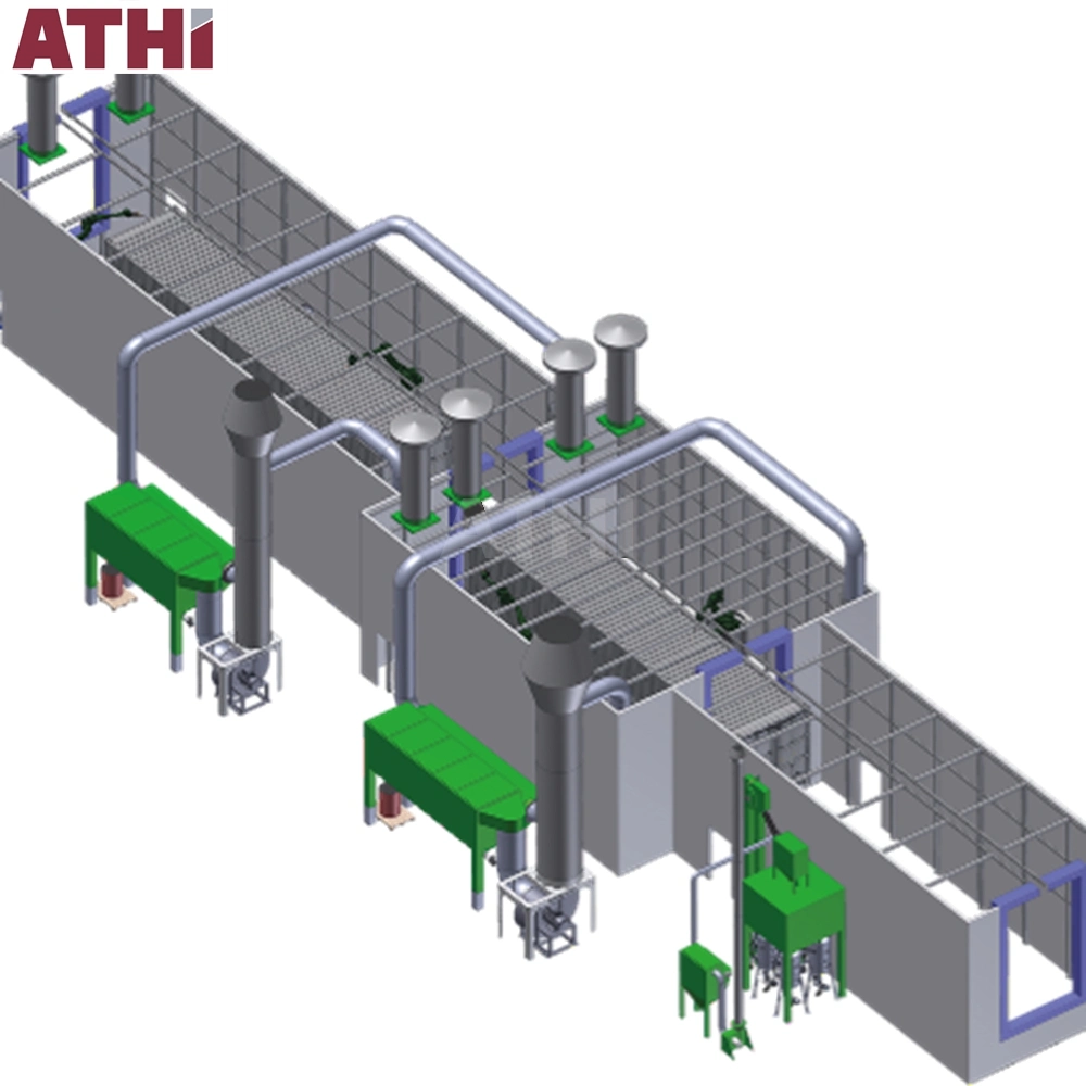 Athi Steel Pipe Coating Production Line 3PE Anti-Corrosion Rust Removal Shot Blasting Heating Equipment