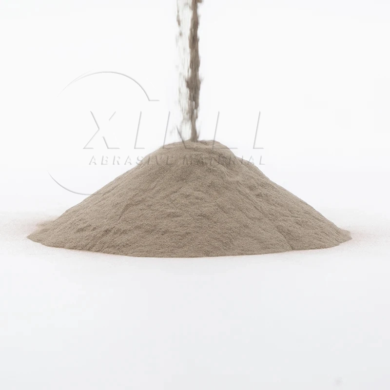 Materiales abrasivos de aluminio marrón con fusible Corindum Sandblast polvo con fusible marrón Polvo de alúmina para el esmerilado