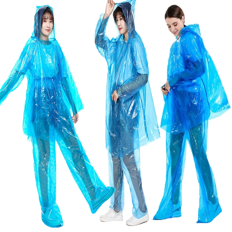 Mayorista/Proveedors OEM Desposables CPE pantalones de lluvia Blue Raincoats