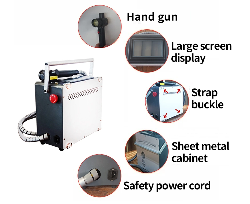 Machine de nettoyage au laser à fibre pour le nettoyage de la rouille et de l'huile Machine de nettoyage au laser Machine portable 10% de réduction.