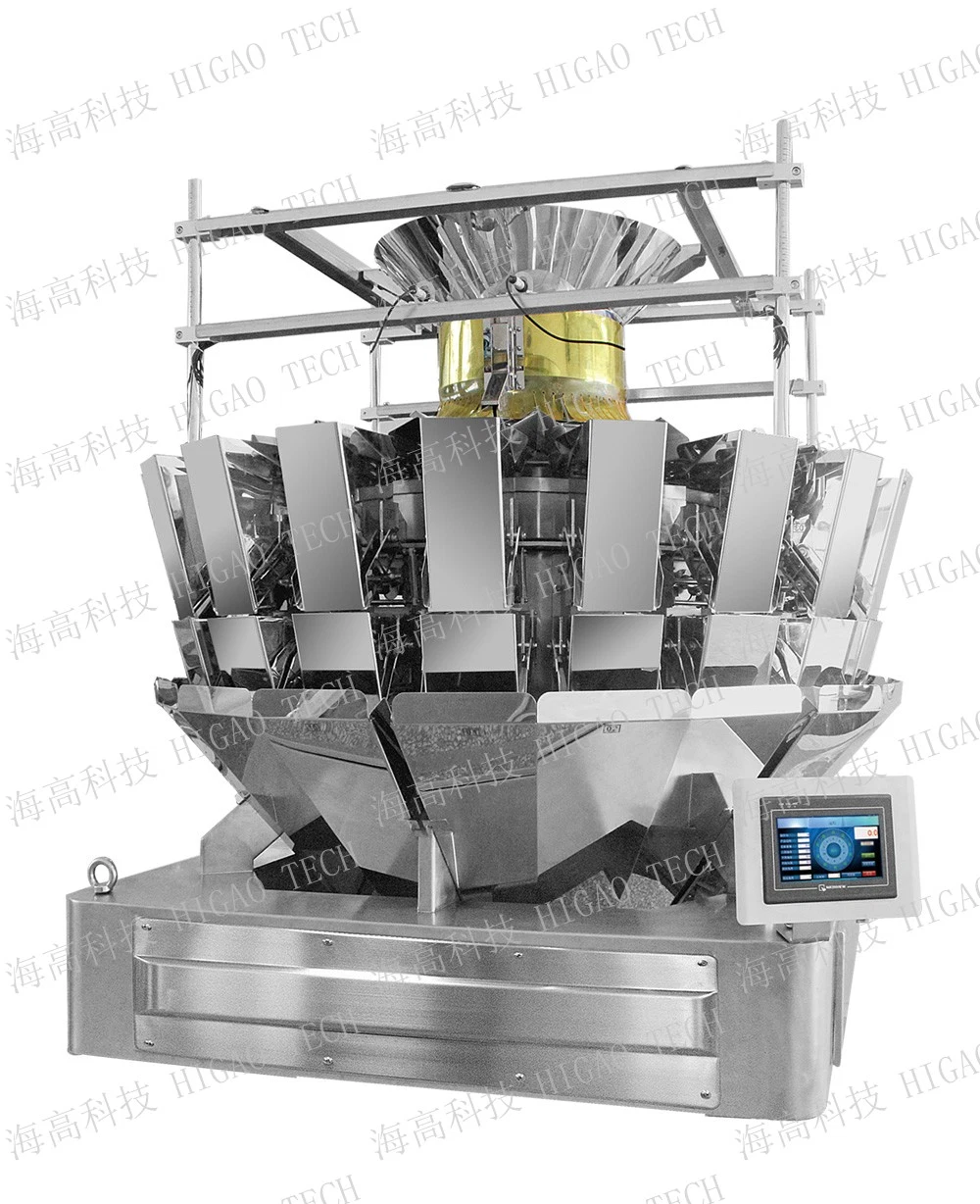 Auto Small Scale Herb Filling and Weighing Multihead Weigher Machine for Weighing Frozen Food