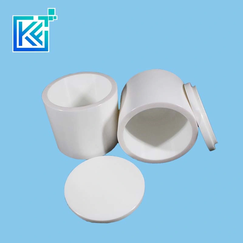 Manufacturer Customerization Wear-Resistant Anti-Corrosion High Temperature Refractory Insulation Cylindrical Alumina Ceramic Tanks Jars with Cover