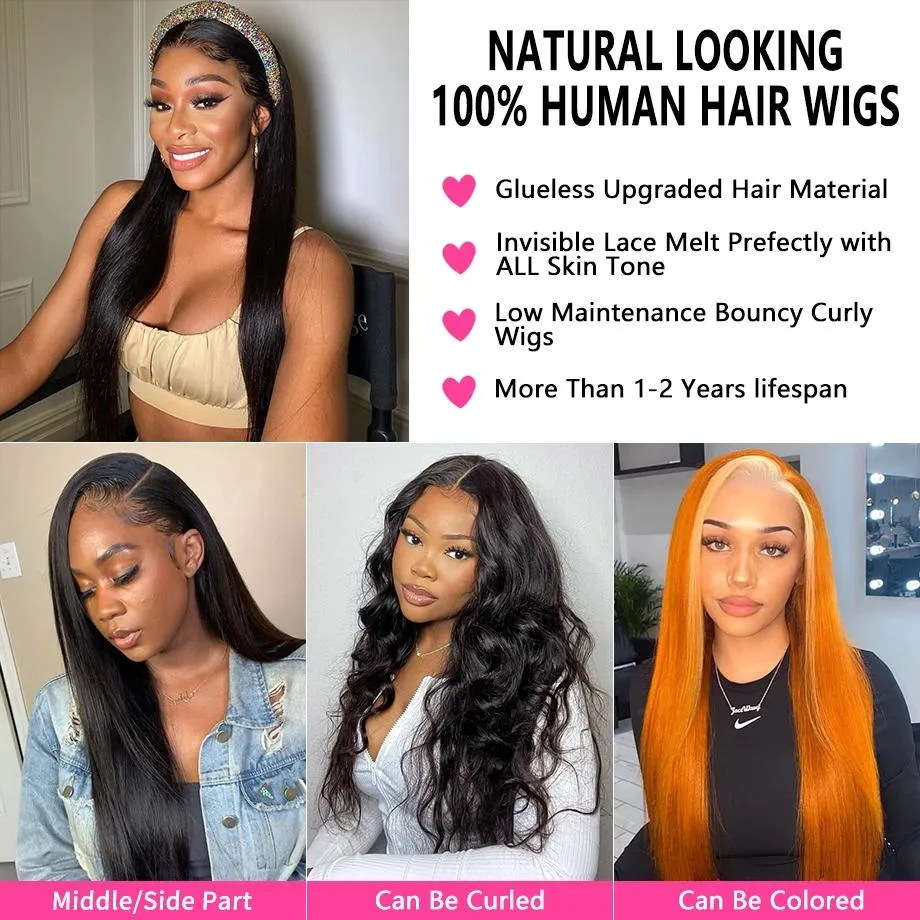 High quality/High cost performance  Ombre Lace Front Human Hair Wigs Highlight Color Brazilian Remy Spring Bouncy Curly 13X4 13X6 HD Lace Frontal Wigs