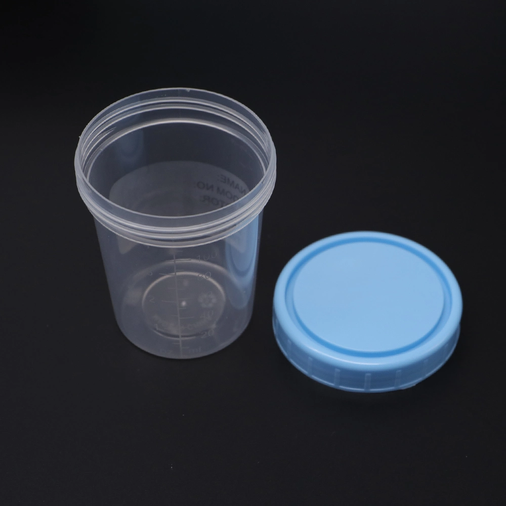 Unicolor Wholesale/Supplier Medical Test Container with Screw Cap Clear Bottle Urine Collection