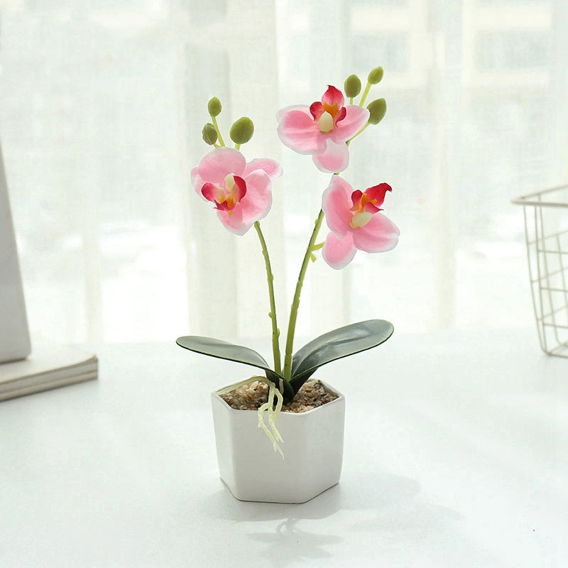 Wholesale/Supplier Factory Price Artificial Orchid Flower in Plastic Pot