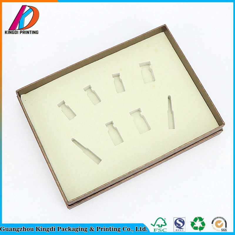 Hot Sale Recycled Paper Cosmetic Box with EVA Insert