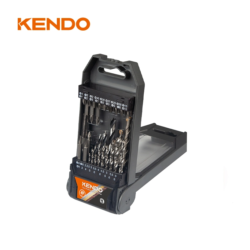 Kendo 40PC Profi-Set mit Bohrern und Schraubendrehern