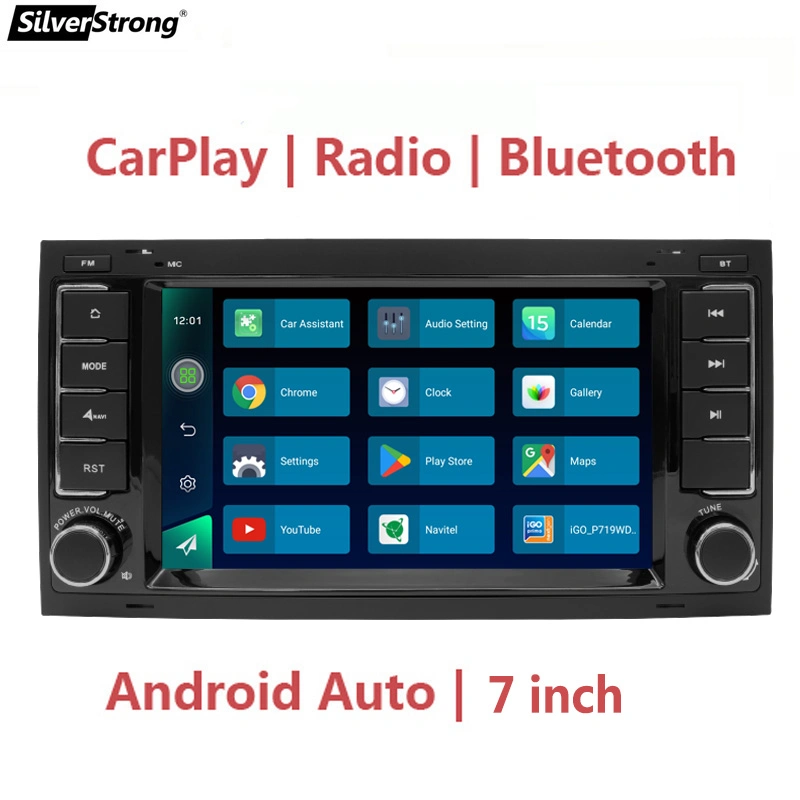 Silverstrong IPS DSP 8g 128g 2 DIN Android 10 GPS Voiture pas de lecteur DVD pour VW/Volkswagen/Touareg/transporter T5 Multimédia navigation audio Radio