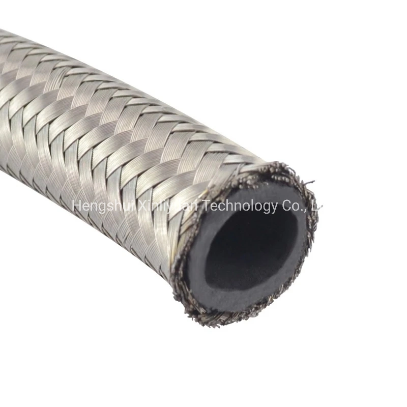 SAE J1532 Oil Cooler Hose Nylon Braided Synthetic CPE Rubber Tube 304 Stainless Steel Auto Motorcycle High Pressure Hydraulic