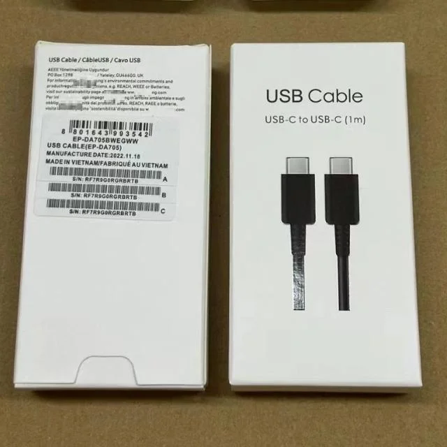 Original Kabel USB C Super Fast Charging 25W Da705 para Samsung cables Hot Vender Accesorios para teléfonos móviles