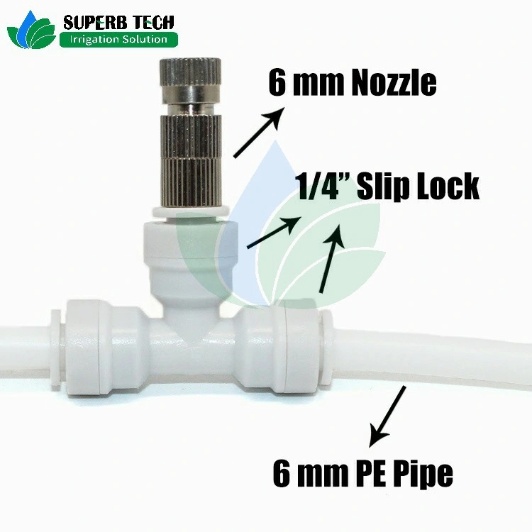 Gewächshaus und landwirtschaftliche Bewässerung System Fittinget für Nebeldüse, Dreiwegegelenk für Nebeldüse Rohr