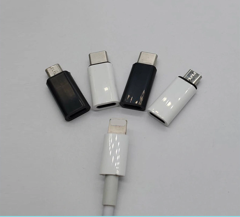 Eléctrica de carga de OEM personalizada OTG viaje relámpago de 8 clavijas hembra a macho Micro adaptador USB móviles adaptadores de corriente