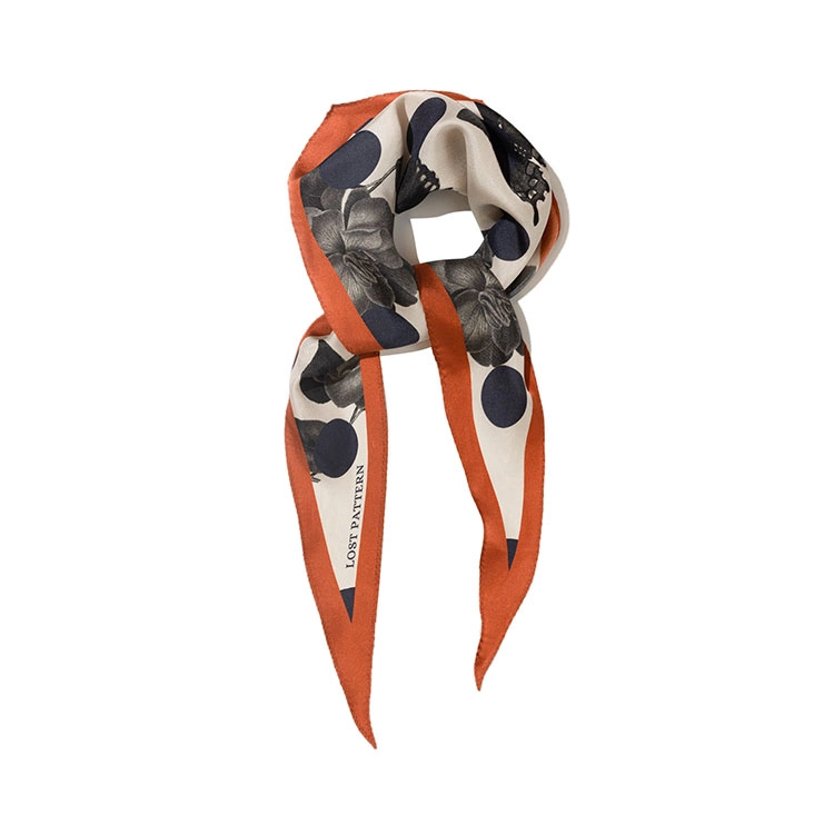 Luxe satin de soie Twillies personnalisé imprimé bord cheveux foulard Sac foulards de poignée