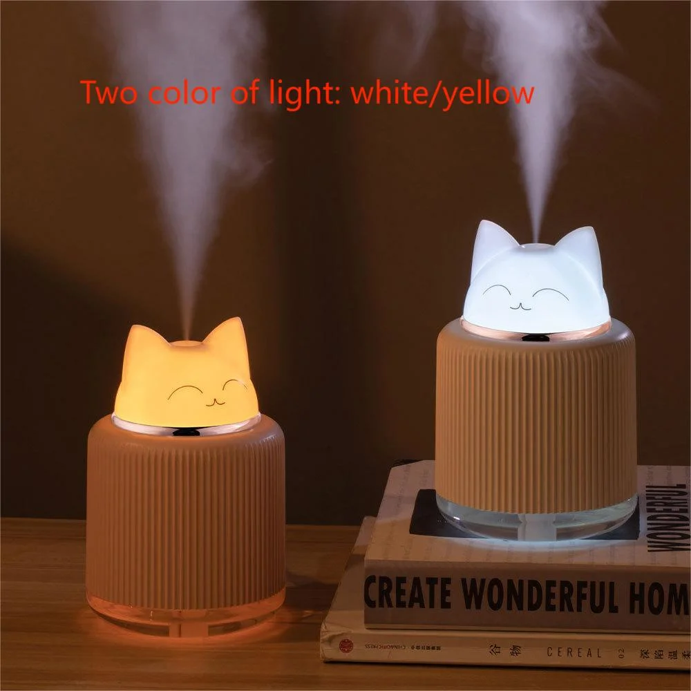 Promoción Regalo mascota Humidador LED Luz de Noche Oso Marrón/Gato Blanco/Conejo Rosa