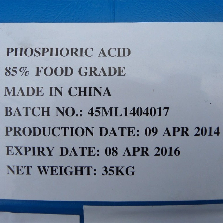 PA Food Grade CAS 7664-38-2 75% 85% фосфорной кислоты для производства дигидросульфата монокарбамида калия